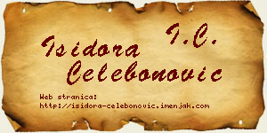 Isidora Čelebonović vizit kartica